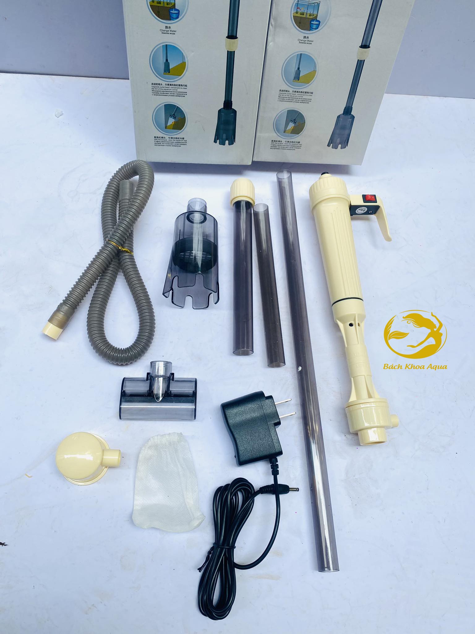 Dụng cụ Jeneca AS - 615A/615B hút phân cặn bẩn đáy, thay nước hồ thủy sinh cá cảnh